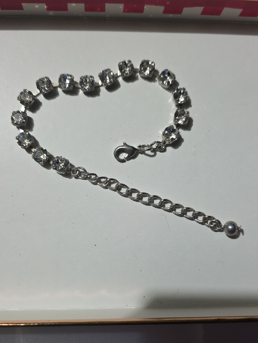 Crystal Tennis Bracelet in Silver